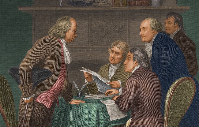 Franklin, Jefferson, Adams, Sherman