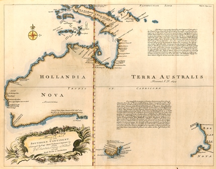 southern continent, Dutch, new holland,1644.