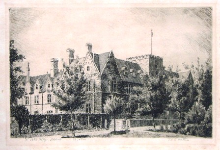St. Peter's College, Adelaide. Etched F.W.G. Mathwin, 1935